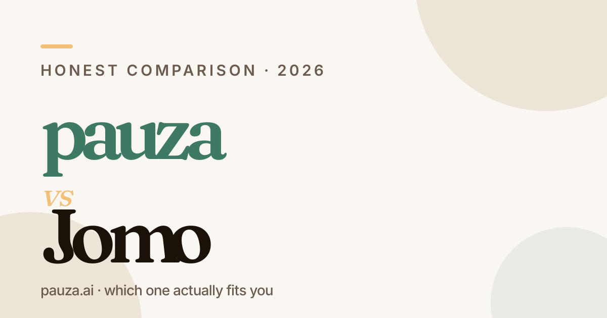 Pauza vs Jomo — honest comparison